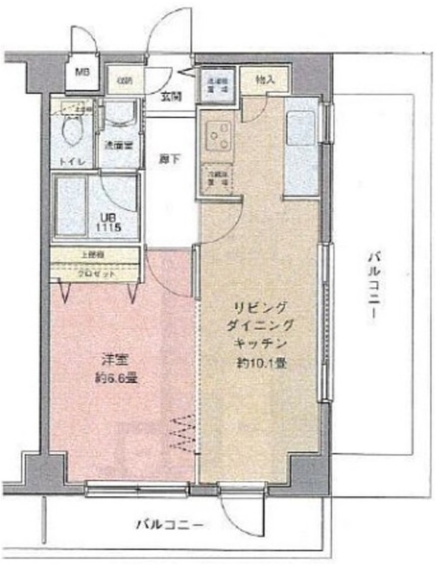 菱和ステーションプラザ学芸大学403の間取り