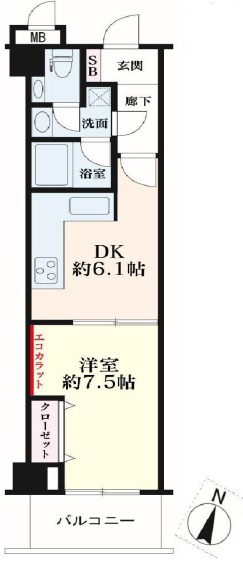 ルピナス渋谷桜丘ガーデンコート108の間取り