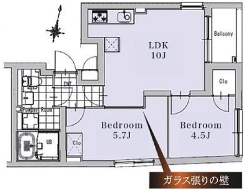EXAM祐天寺301の間取り