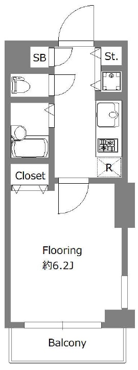 リッツ三軒茶屋202の間取り