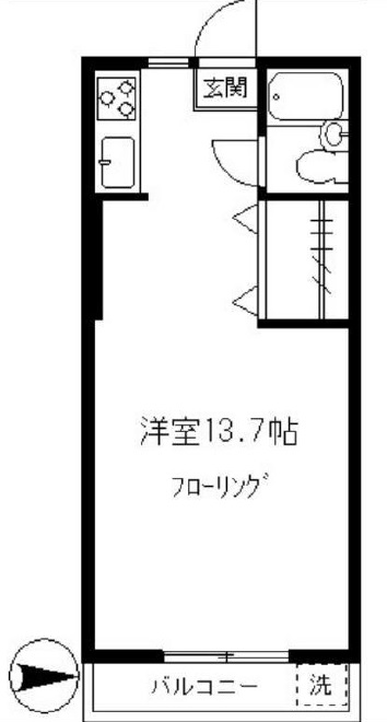 田中コーポ302の間取り