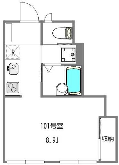 コートアイリス101号室の間取り