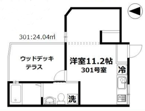 ミーナソルテ桜新町301の間取り