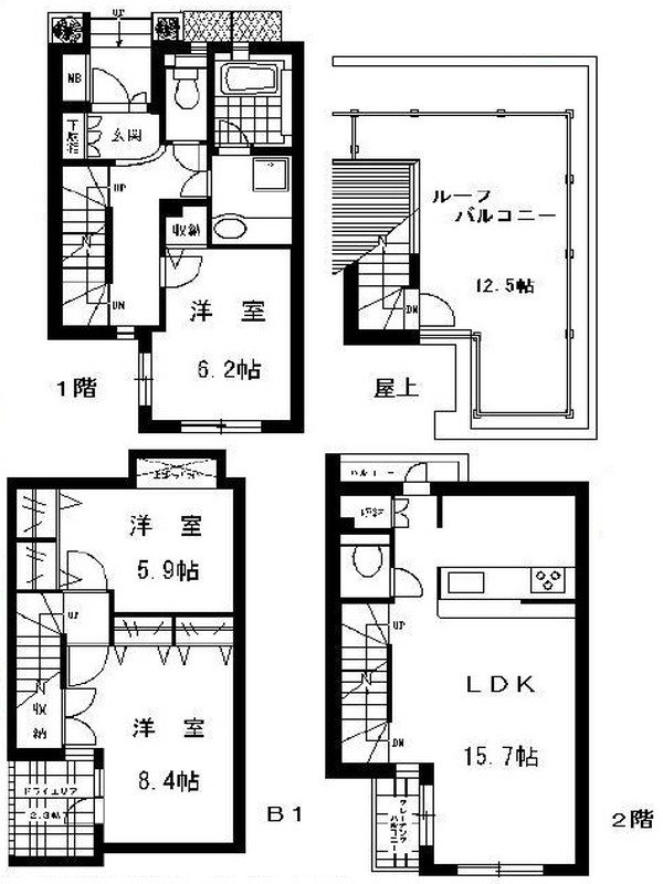 パラツィーナ目黒102の間取り