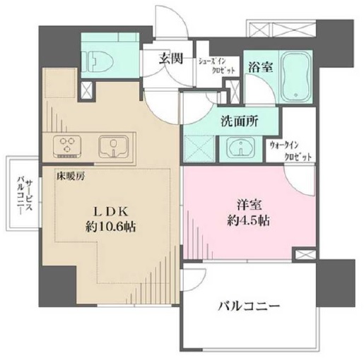 グランスイート渋谷桜丘町201の間取り