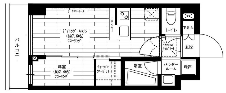 グランドコンシェルジュ三宿アジールコート407の間取り