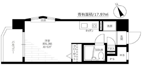 ジェイパーク祐天寺弐番館701の間取り