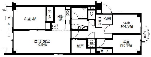 駒沢ガーデンハイツ211の間取り