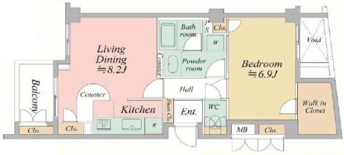 東急ドエル・アルス駒沢大学205の間取り