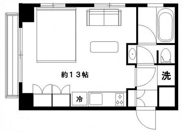 ハイネス恵比寿203の間取り