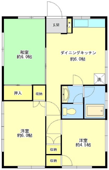 カトレアハイツ101の間取り