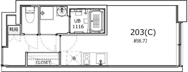 LEGALAND駒沢大学（リーガランド駒沢大学）203の間取り