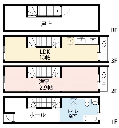 メゾンドミエル恵比寿102の間取り