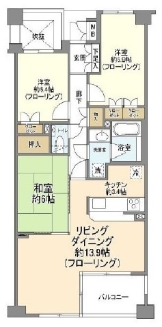 マノー深沢302の間取り