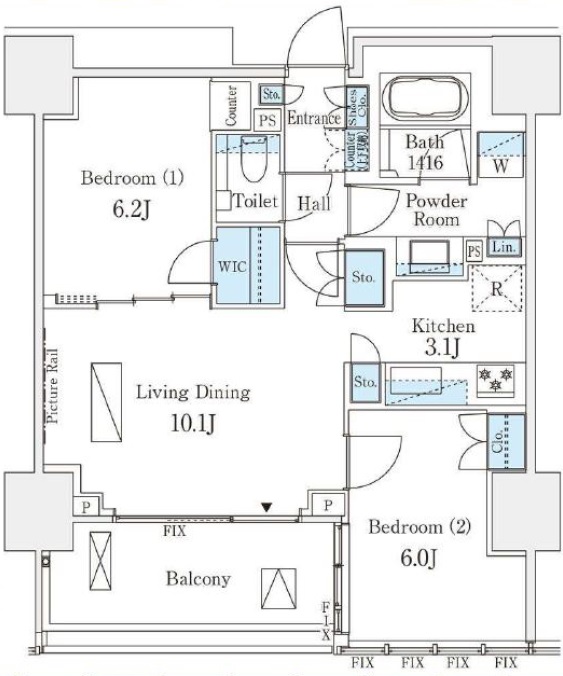 宮益坂ビルディング(The SHIBUYA Residence)507の間取り