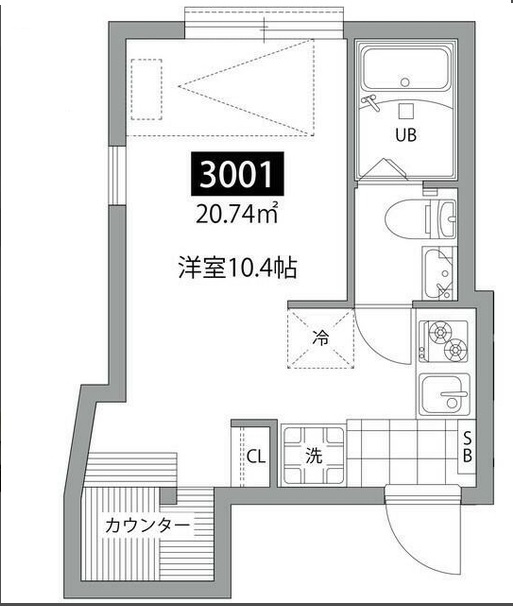 ガーデンテラス代々木上原3001の間取り