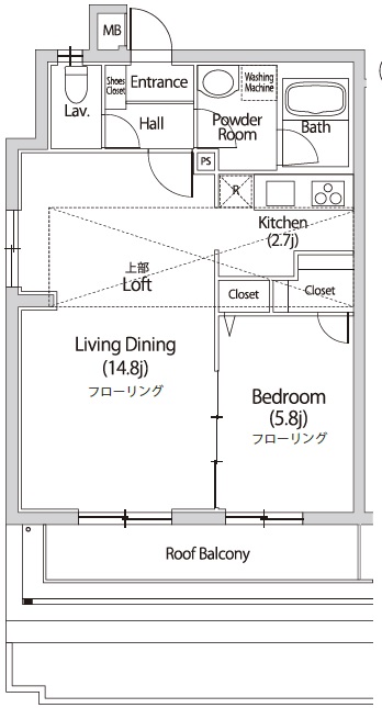 Casa Splendido Dikanyama(カーサスプレンディッド代官山)403の間取り