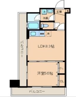 ザ・テレス下馬301の間取り