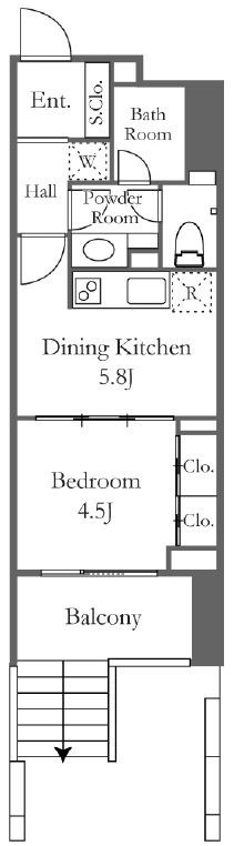 フォレシティ富ヶ谷102の間取り