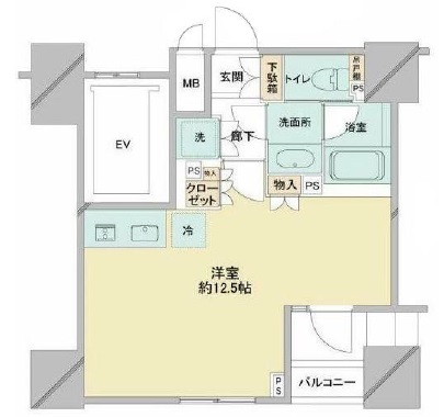 プレミスト渋谷宮益坂702の間取り