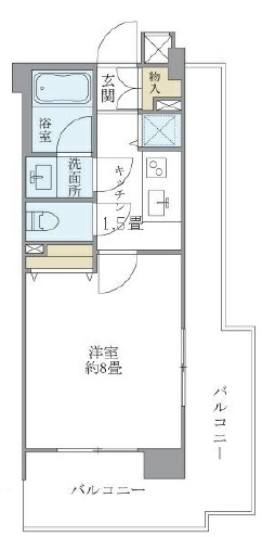 ビューネ渋谷桜丘504の間取り