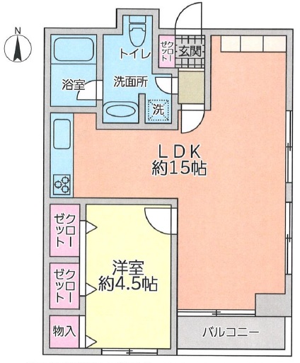 豊分コーポラス401の間取り