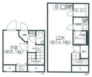 HORIJUKU PLACE  SHIROKANE102の間取り