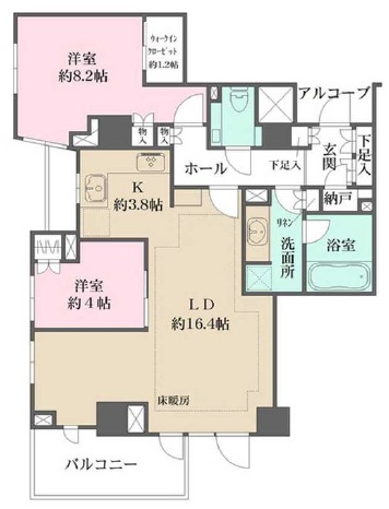 パークハウス代官山テラス405の間取り