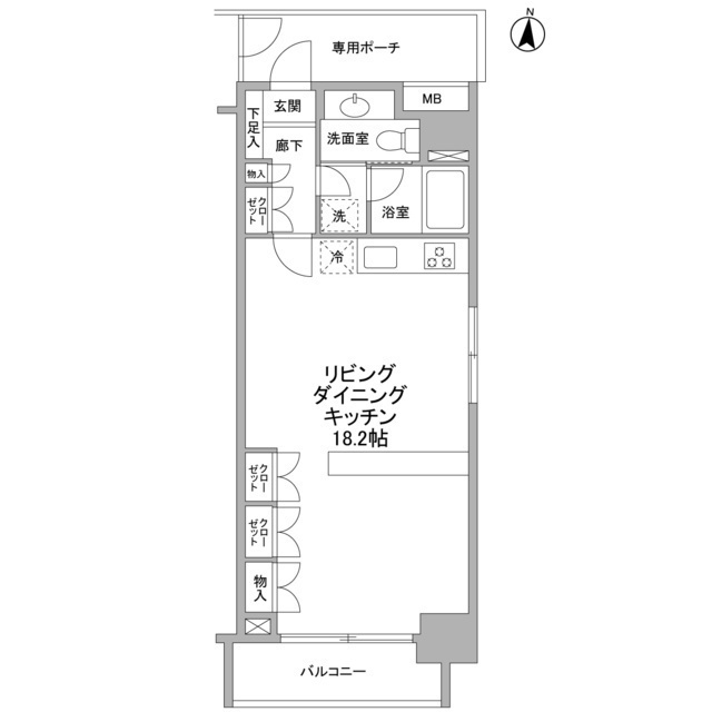東急ドエル・キルト三軒茶屋206の間取り