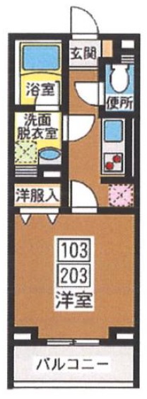 ラスカ駒場103の間取り