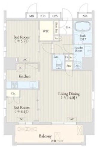 Keyaki  Terrace 恵比寿南303の間取り