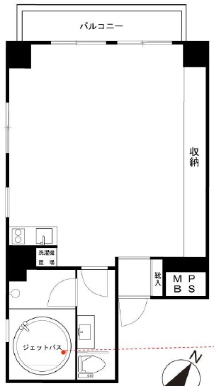 松濤ハイツ8階の間取り