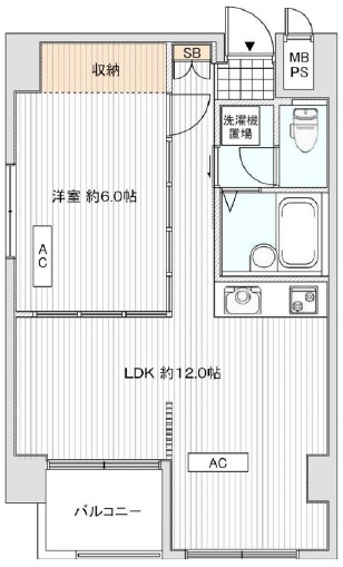 エル・アルカサル目黒502の間取り