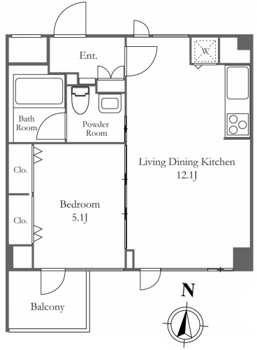 ベルファース三宿409の間取り