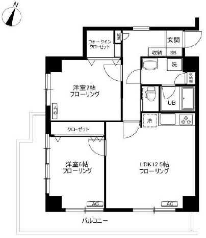 上馬セントラルマンション901の間取り