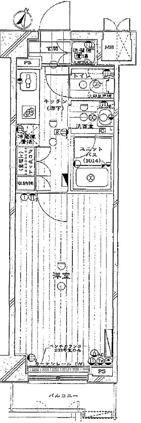 ルーブル学芸大学七番館302の間取り