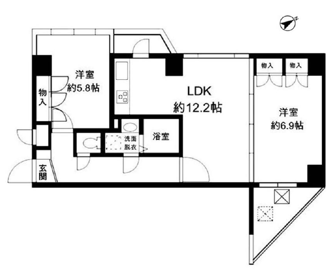 FUKASAWA614マンション206の間取り