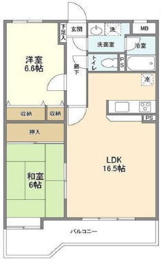 五反山ヒルズ102の間取り