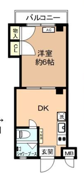 AQUAWOODS学芸大学205の間取り
