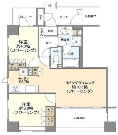 アルス恵比寿メイクス801の間取り