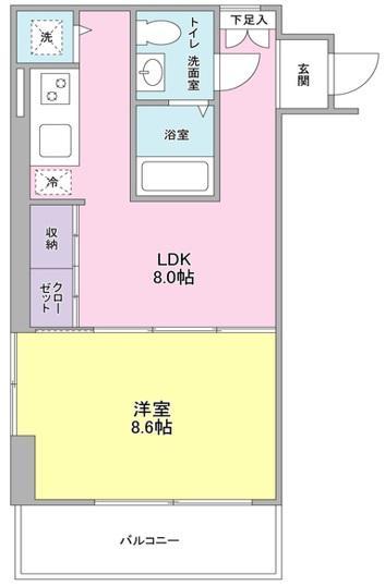 BRICK PLACE(ブリックプレイス)401の間取り