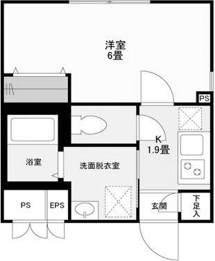 ウェルスクエアイズム目黒祐天寺301の間取り