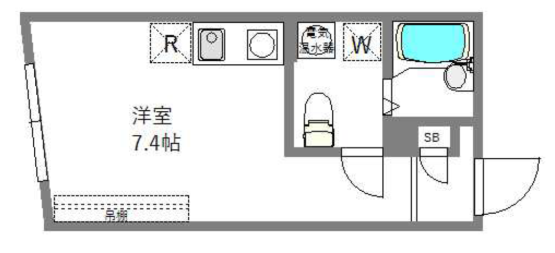 COCOFLAT三軒茶屋201の間取り