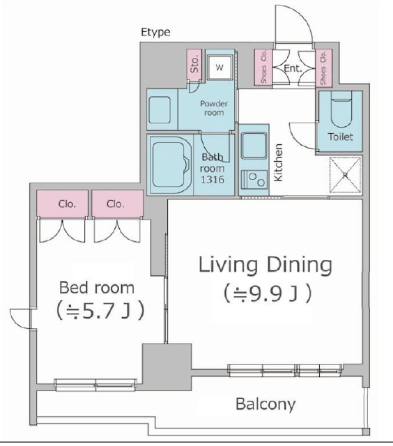 パークフラッツ渋谷代官山401の間取り