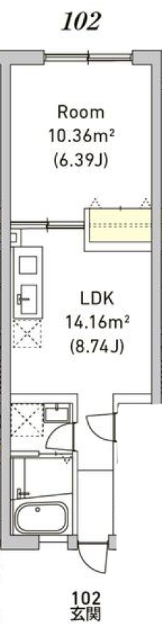 セゾンガーデン中目黒102の間取り