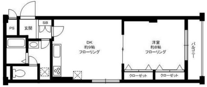 上馬第2コーポラス105の間取り