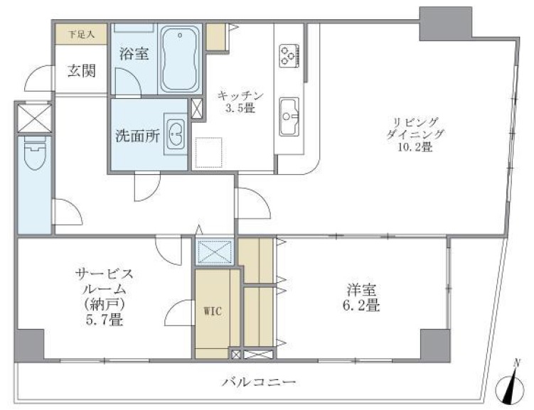 ウヴラージュ広尾202の間取り