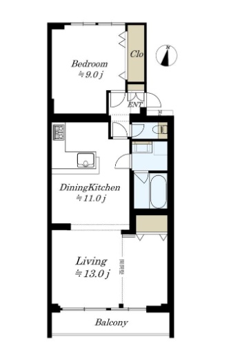 ライオンズマンション鉢山2階の間取り