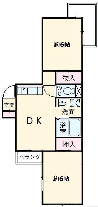 コーポグレイス203の間取り