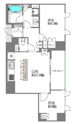 アトラス池尻レジデンス714の間取り